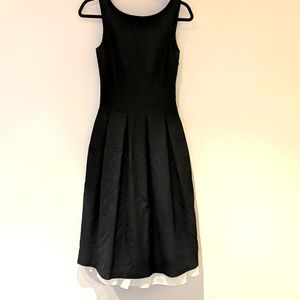 Theory LBD black dress midi low back size 2